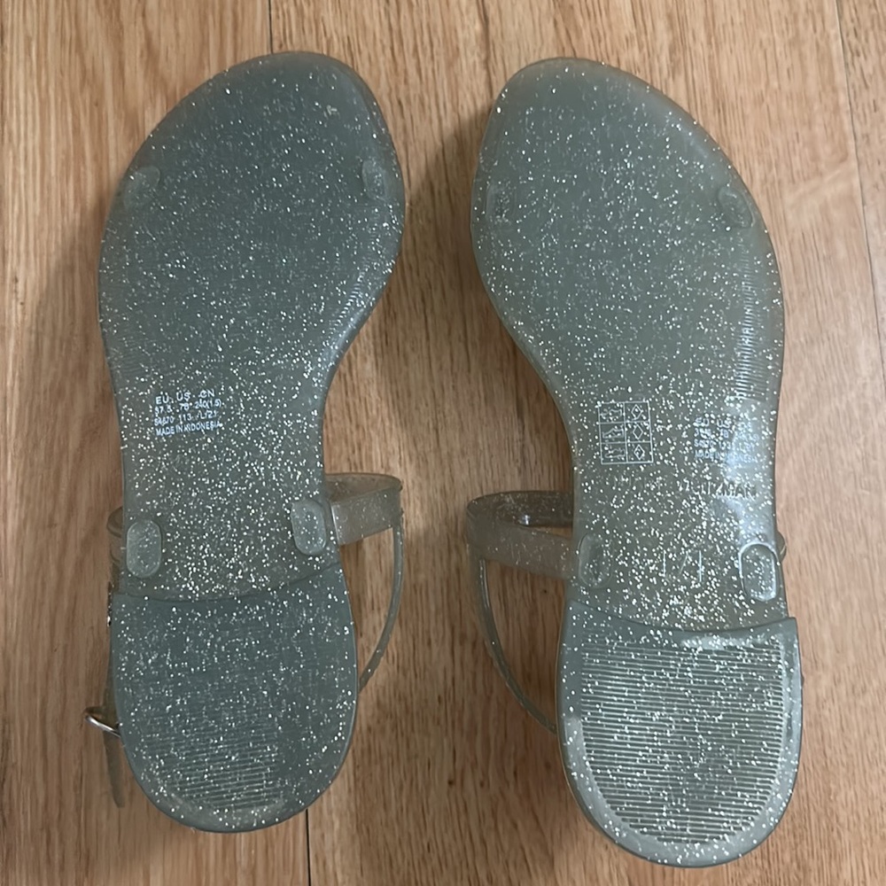 Stuart Weitzman Glitter Sandals - Silver - Picture 2 of 8